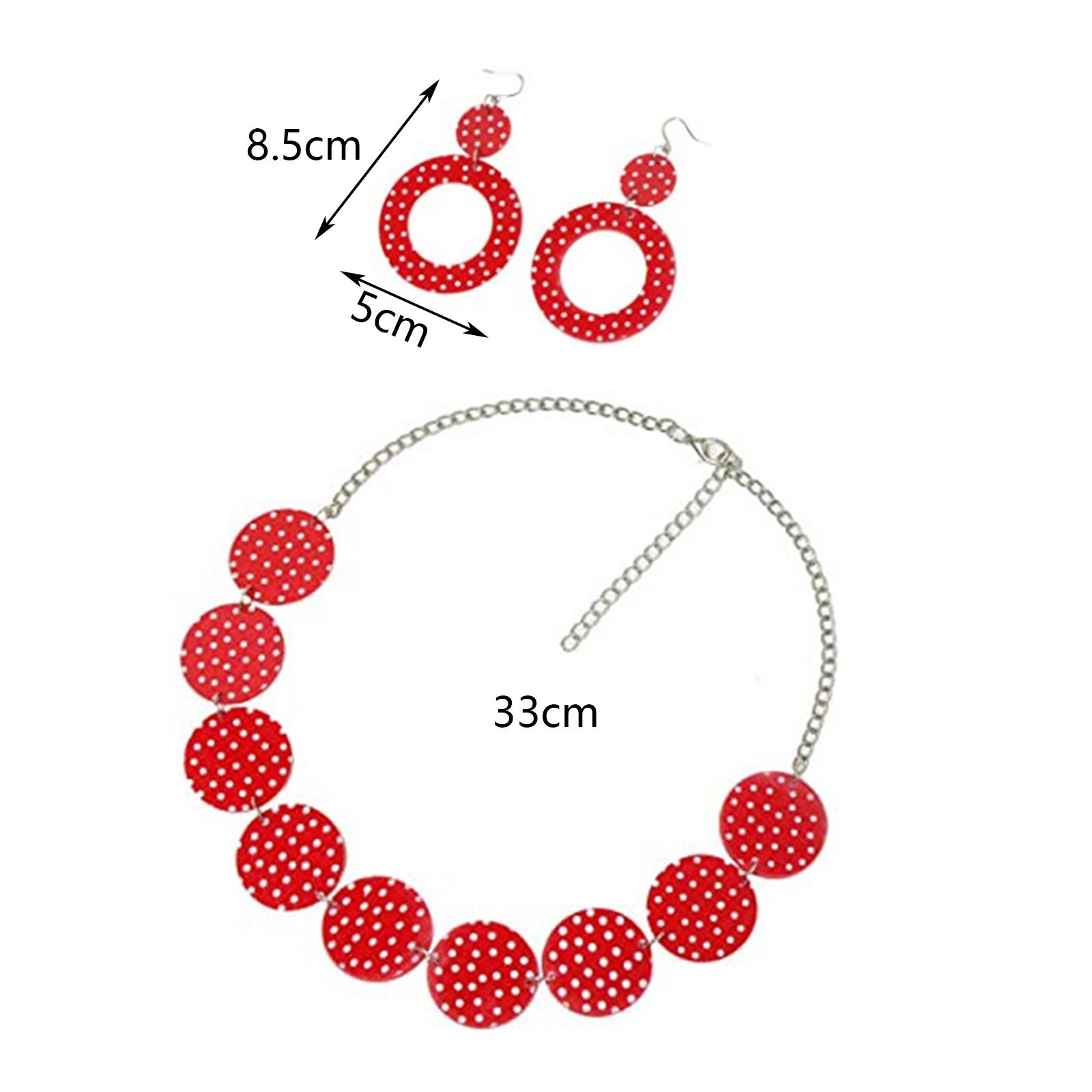 Magnetic Clasp Cosplay - Ensemble de boucles d'oreilles et collier