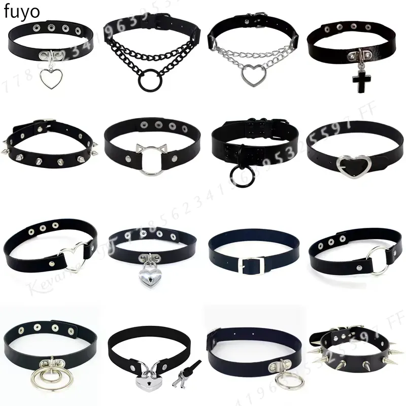 Collier ras du cou en cuir sex - Magnetic Clasp Cosplay avis et prix
